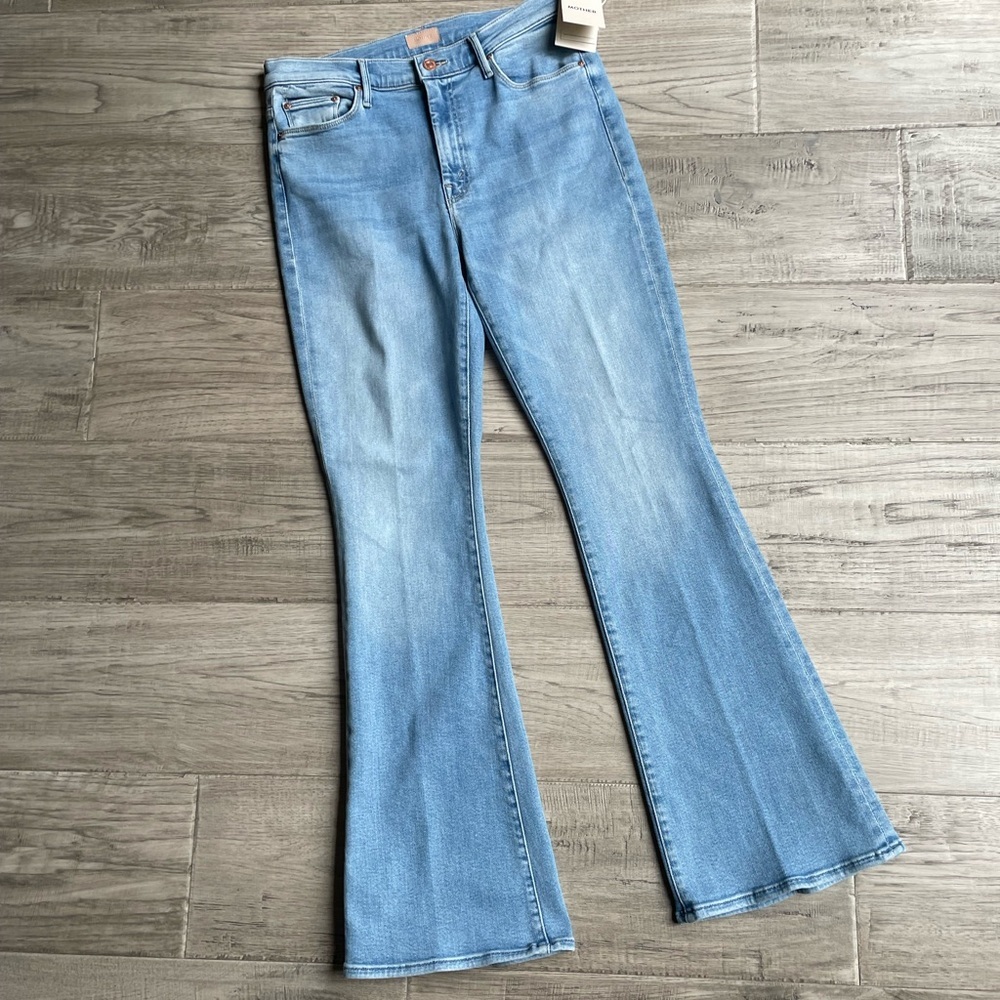 MOTHER The Weekender In Blessing In Disguise Mid Rise Flare Leg Med. Blue SZ 31 - Picture 2 of 16
